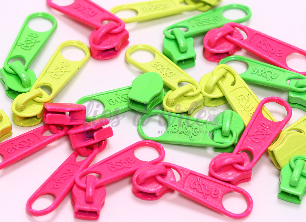 Cursores para fecho malha 3 (Cose) - fluorescentes Cursores para fecho malha 3 (Cose) - fluorescentes