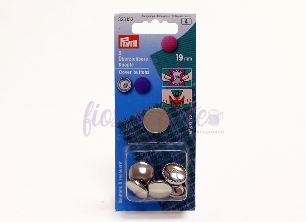 Botão metálico para forrar (Prym) - 19mm Botão metálico para forrar (Prym) - 19mm