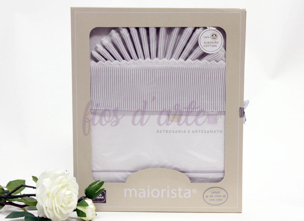 Jogo de cama Risquinhas para bebé para bordar ponto cruz