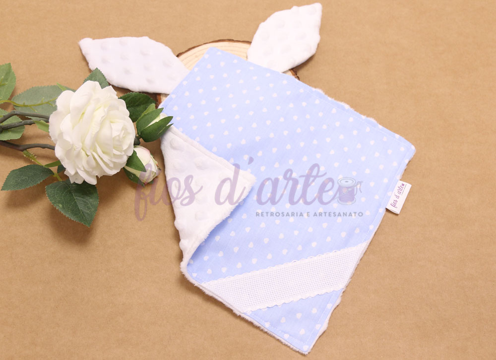 Doudou/ Naninha Orelhinhas para bordar ponto cruz #05 (Fios d'arte)