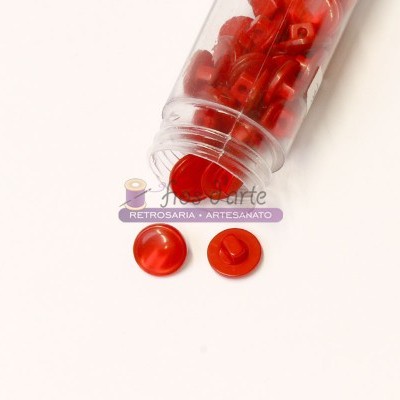 Botão redondo com pé e com brilho (12mm)