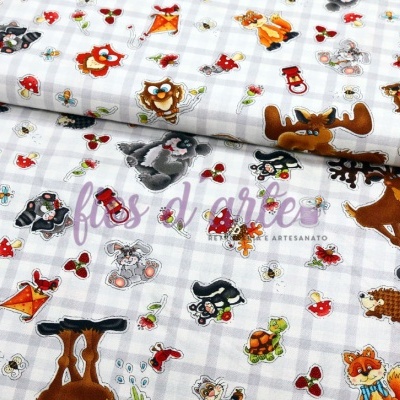 Tecido S'more Fun Outdoors (Henry Glass) - Animais