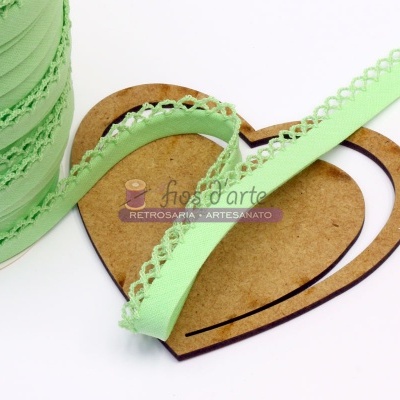 Fita viés lisa com picot (12mm)