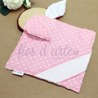 Doudou/ Naninha Orelhinhas para bordar ponto cruz #12 (Fios d'arte)