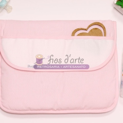 Saco 1ª Roupinha Pintinhas/ Estrelinhas para bordar ponto cruz