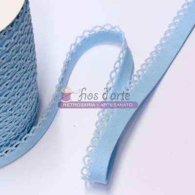 Fita viés lisa com picot (12mm)