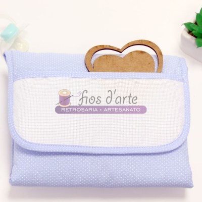 Muda-Fraldas Pintinhas/ Estrelinhas para bordar ponto cruz