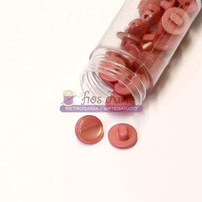 Botão redondo com pé e com brilho (12mm)