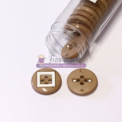 Botão redondo com quadrado 4 furos (22mm)