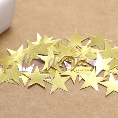 Pré-cortado em cartolina brilhante Estrela 5 pontas (25mm)