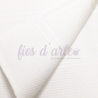 Pano Cozinha para bordar ponto cruz (50x70cms) - branco