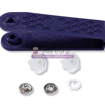 Molas de pressão metálicas (10mm) - brancas, sem capa