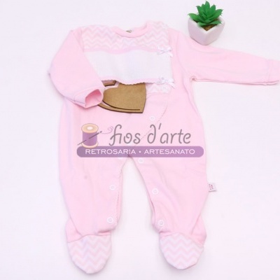 Babygrow Zig-zag para bordar ponto cruz (3 meses)