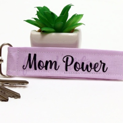 Porta-chaves em tecido MOM POWER (lavanda)