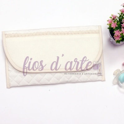 Porta-documentos para bordar ponto cruz (Limol)