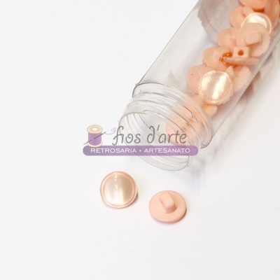 Botão redondo com pé e com brilho (12mm)