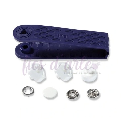 Molas de pressão metálicas, capa branca (Prym) - 12mm