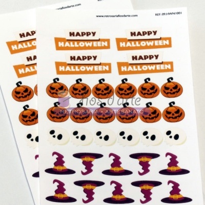 Etiqueta adesiva Halloween #01 (Fios d'arte) Etiqueta adesiva Halloween #01 (Fios d'arte)
