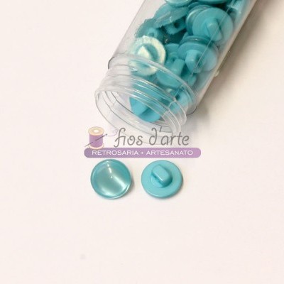 Botão redondo com pé e com brilho (12mm)