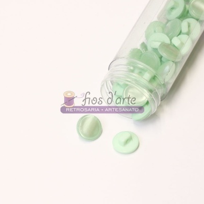 Botão redondo com pé e com brilho (12mm)