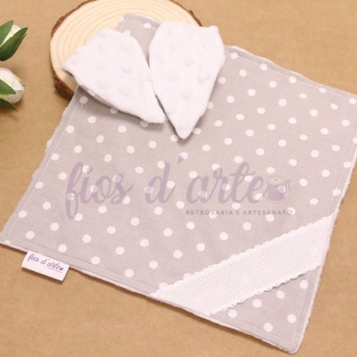 Doudou/ Naninha Orelhinhas para bordar ponto cruz #06 (Fios d'arte)