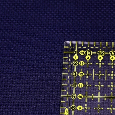 Tecido Quadrilé/Aida médio para bordar ponto cruz -  azul escuro