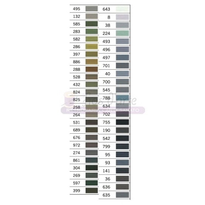 Linha costura Cosetudo 100mt (Gütermann) - cinzentos e verdes