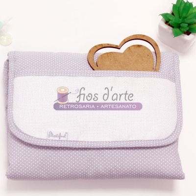 Muda-Fraldas Pintinhas/ Estrelinhas para bordar ponto cruz