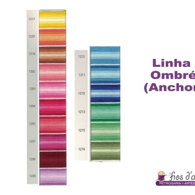 Linha para bordar Ombré (Anchor)