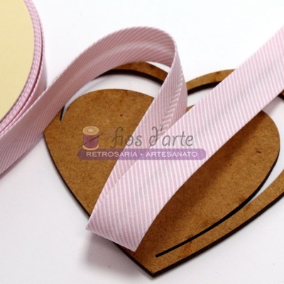 Fita viés estampada riscas fininhas (18mm)