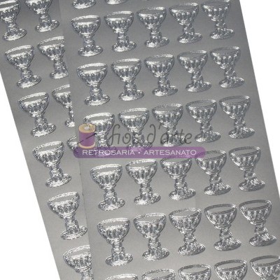 Etiqueta adesiva Cálices (Starform) - Prata