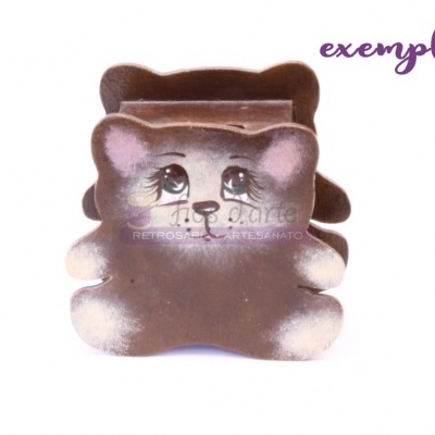 Mealheiro Urso em MDF (9,7x9,7x4,2cms)