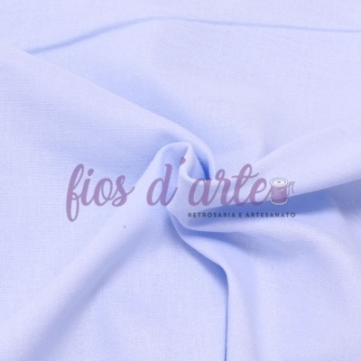 Tecido liso (100% algodão) - azul bebé