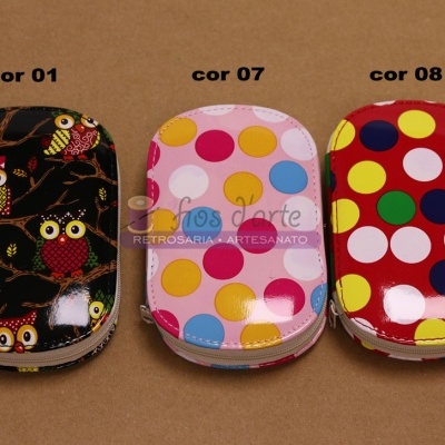 Estojo de costura de viagem em tecido plastificado (Mediac)