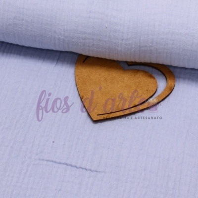 Gaze Dupla/ Musselina de algodão - azul