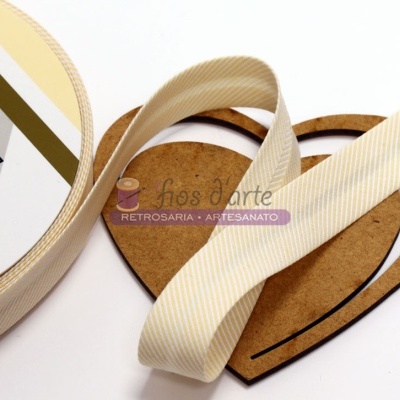 Fita viés estampada riscas fininhas (18mm)