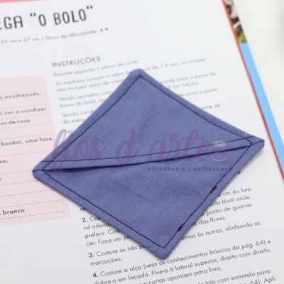 Marcador de livros de canto em tecido liso #006 (personalizável)