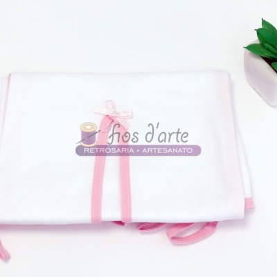 Fralda tapa ovo lisa para pintar (com abertura e molas)