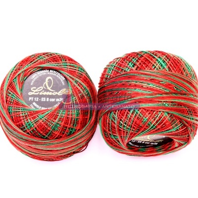 Linha Crochet nº 12 (Limol) - cores matizadas/ multicolor