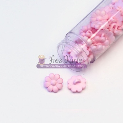 Botão Flor com pé (14mm)