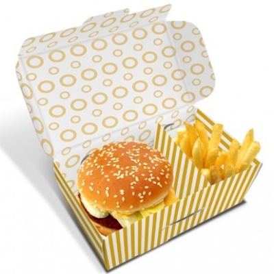 Embalagem Alimentar Hambúrguer e Cachorro 19,5x11x7,5 Cm Para Take Away Pack 300 un