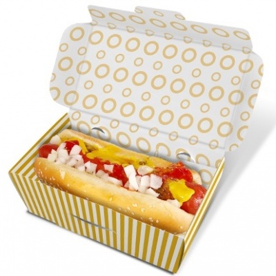 Embalagem Alimentar Hambúrguer e Cachorro 19,5x11x7,5 Cm Para Take Away Pack 300 un