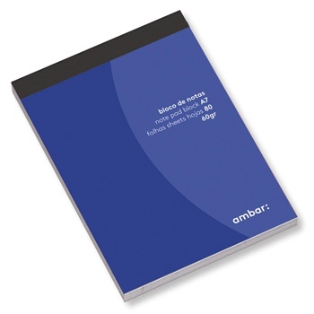 Bloco Apontamento Office C/80Fls A7 Liso Pack 10