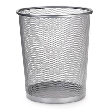 Caixote para lixo em rede metálica 265x285mm Prata