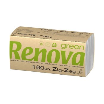 Toalha Mãos ZigZag 22x21,5cm Renova Green Branco