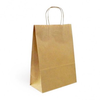 Saco Papel Kraft 32+16x31cm c/ Asa Pack 250