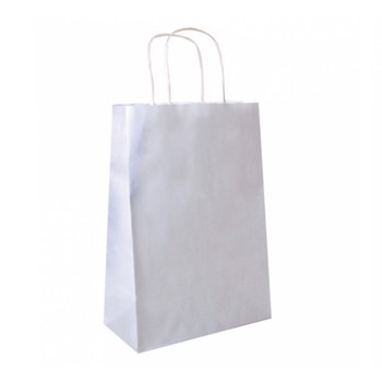 Saco Fast Food Papel BRANCA 26+14x32cm Asa Retorcida - 250un