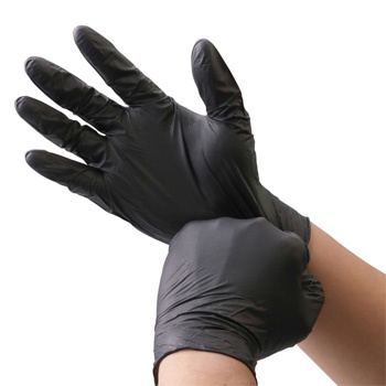 Luvas Nitrilo s / Extra Forte Pó Preto Tamanho L Pack 100un