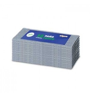 Pano Chao Debruado 34x38cm Cinza - Pack 12un