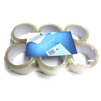 Fita Adesiva PPL transparente 50mmx66mts (baixo ruído) Pack 6